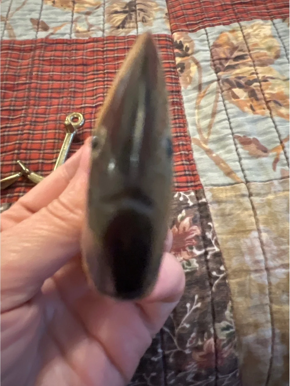 Vintage Fish Shaped Wall Hook with Brass Anchor Hooks